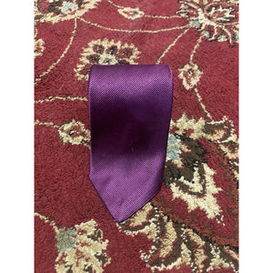 Men’s Paul Stuart Vibrant Solid Purple Silk Mens Luxury Neck Tie
